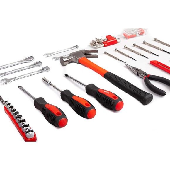 148Piece Tool Set General Household Hand Tool Kit w Plastic Toolbox Storage Case - Picture 2 of 6